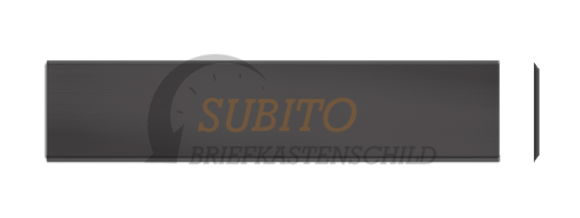 Klingelschild Sonnex 61 x 14 Alu schwarz poliert